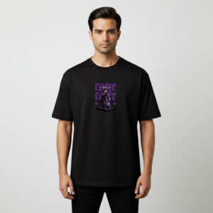 DESIGN BLACK 3a Drop Shoulder Reaper Soul Cage T-Shirt – Gothic Streetwear Oversized Tee