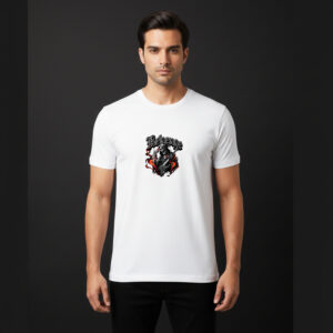 Design white 1a Revenge Reaper Graphic T-Shirt – Gothic Rock Streetwear Tee in White