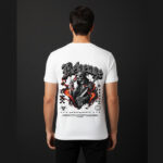 Revenge Reaper Graphic T-Shirt – Gothic Rock Streetwear Tee in White - Image 2